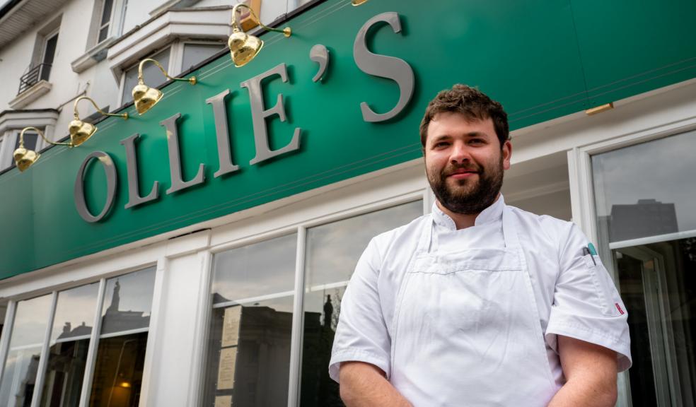 Ollie Williamson outside Ollie's Restaurant in Torquay