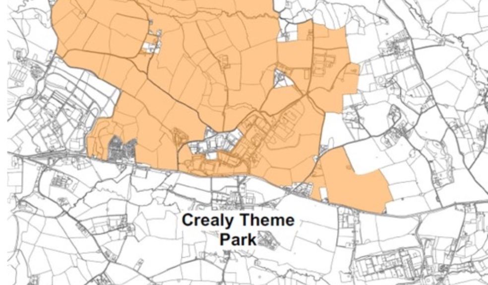 Outline map of new community location.
