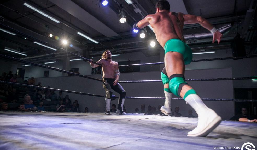 PWA Wrestlers Eddie Ryan and Grayson Reeves.