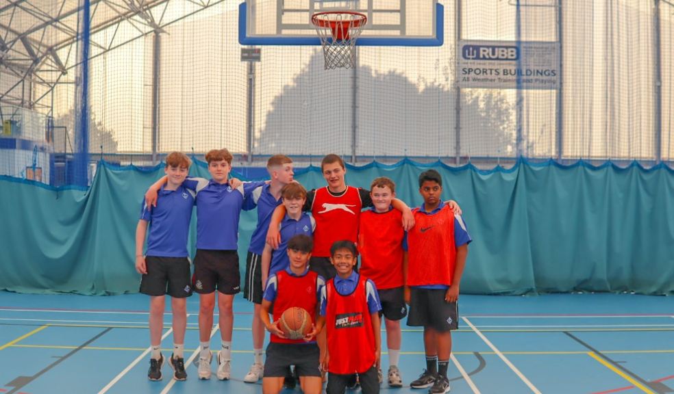 Paignton Academy students enjoying the newly restored basketball hoops, thanks to the £15,000 grant.
