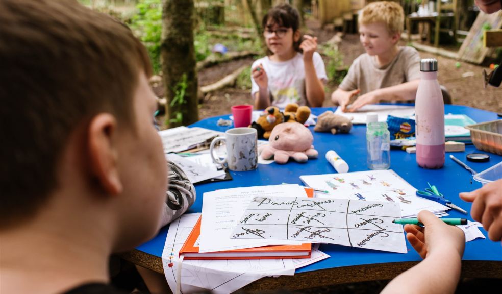 Children in an outdoors school