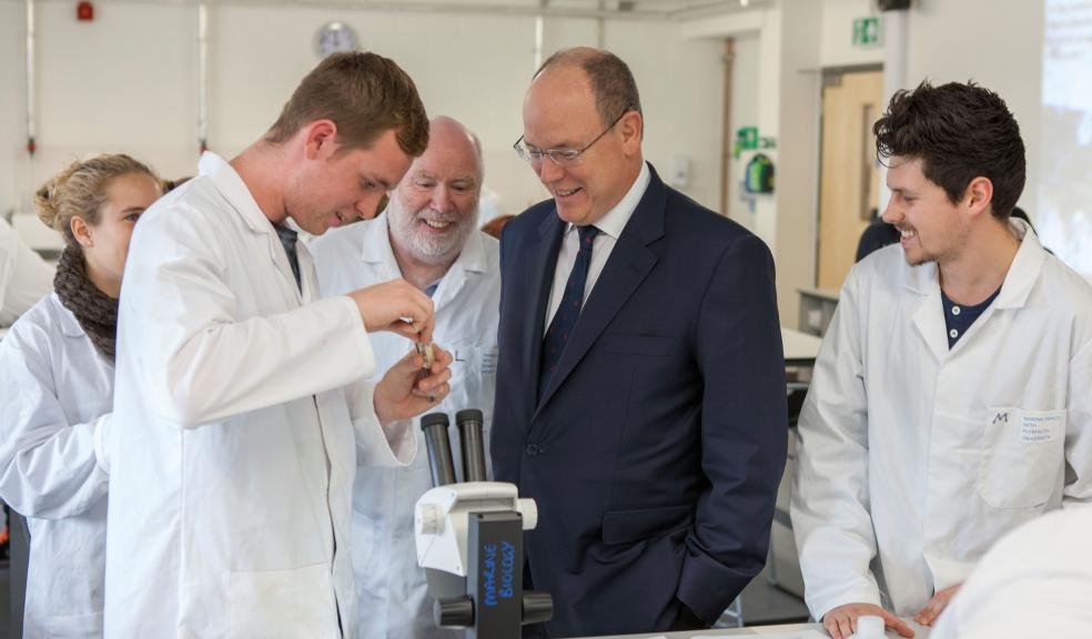 Prince Albert meets marine students
