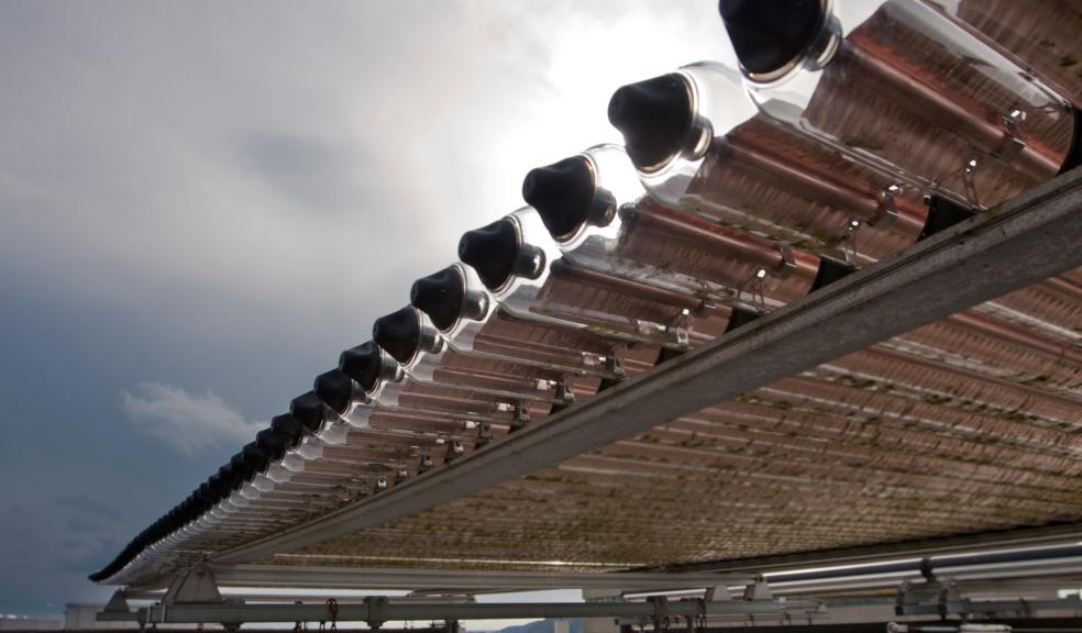 Photovoltaic cells installed on the roof of the University's Nancy Astor Building