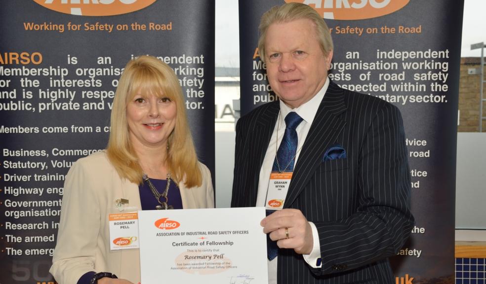 Rosemary Pell of RUSS accepting her award from Graham Wynn - Vice President AIRSO