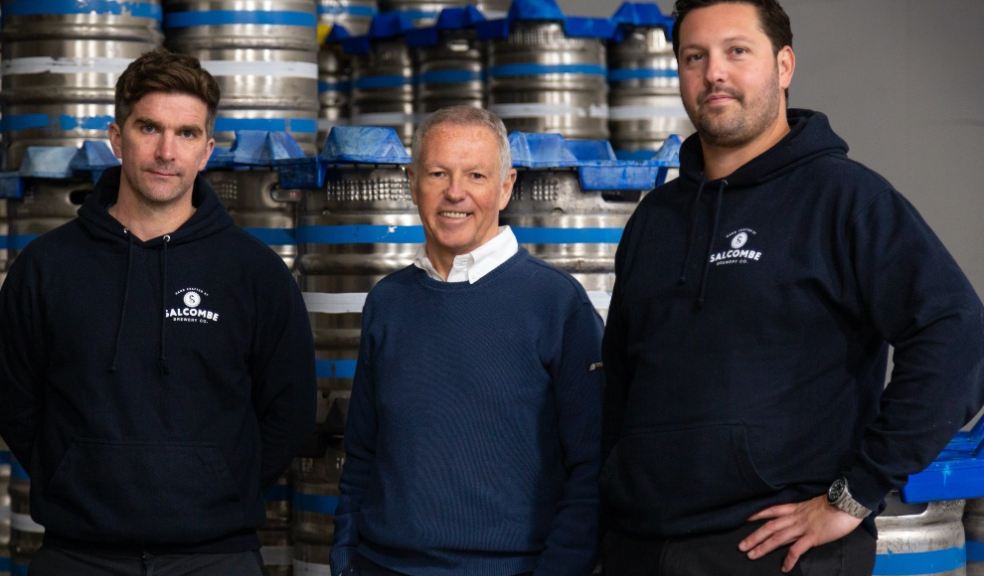 L-R: Jordan Mace (Managing Director), John Tiner (Salcombe Brewery founder CEO), Sam Beaman (Head Brewer)