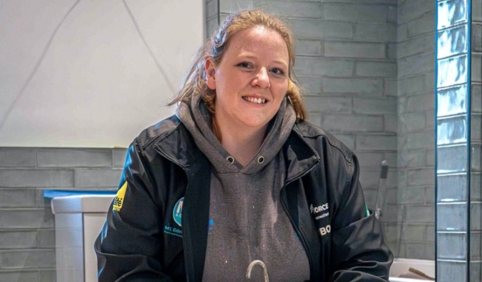 South Devon College plumbing apprentice, Carol Pengilly