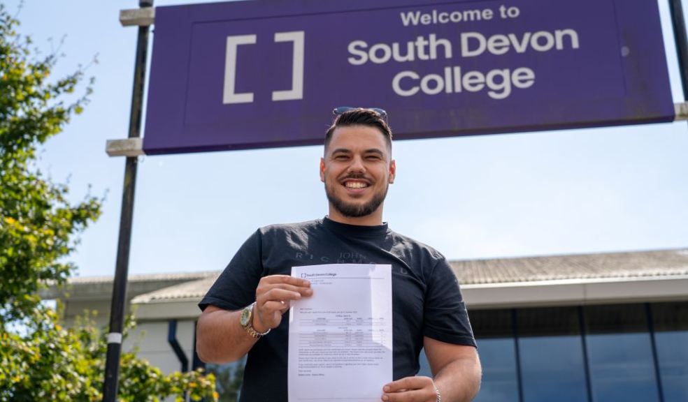 Courtney Ali collecting his GCSE results