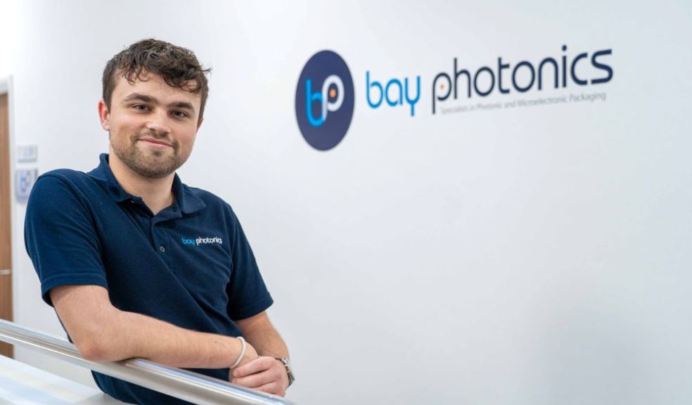 Jack Faulkner who is an engineering technician degree apprentice at Bay Photonics