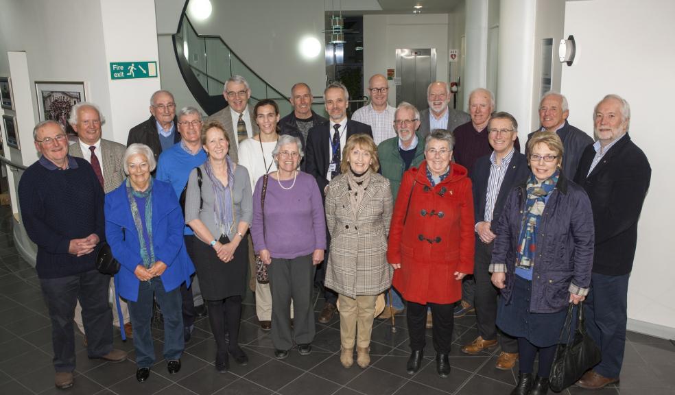 Members of Saltram Rotary Club with brain tumour scientists from Plymouth University