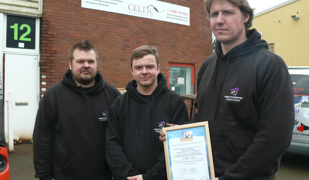 Pictured: Neil Hart and Jay Hart with Jack Gailer, owner of Celtic Welding.