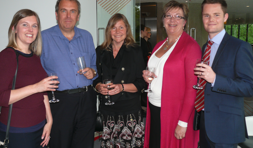 L-R: Rachael Connor (wife of Kevin Connor of Bishop Fleming), David Pearce, of Una Group, Claire Pearce, wife of David Pearce, Kathryn Young, finance director of Total Energy Solutions, and Kevin Connor of Bishop Fleming.