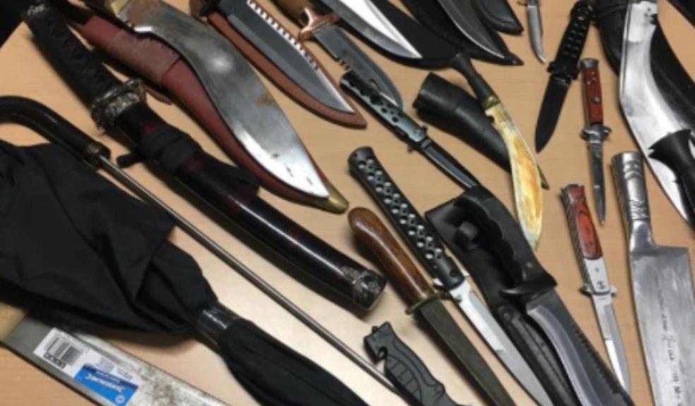Some of the knives handed in during a previous knife amnesty