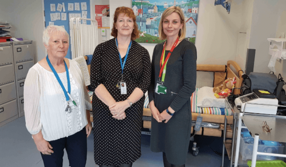 Sarah Ogilvie from Plymouth City Council’s public health team (right) with Andrea Hemmens, Headteacher (centre), and Alison Meads (left), School Nurse, at Woodlands School. Photo: Plymouth City Council