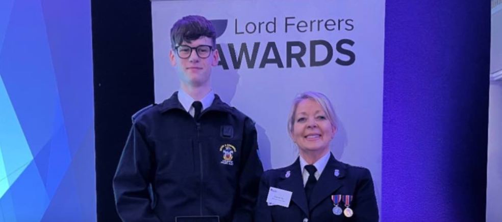 Caolan pictured with Youth Engagement Officer Deb Hart