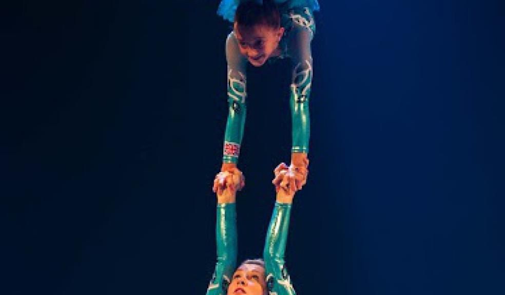 Current World Games and European Champion acrobats Shanie-Redd Thorne and Danni Jones at last year's performing arts show at Ivybridge Community College