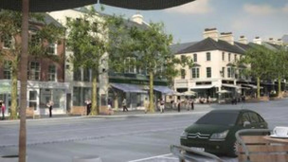 An image of the proposed new town of Sherford