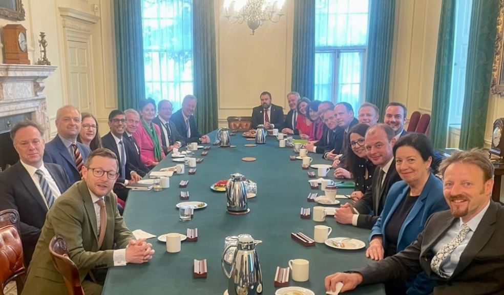 Simon Jupp MP at the Cabinet table in Number 10.