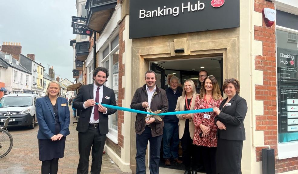 Simon Jupp MP officially opening Sidmouth's Banking Hub.