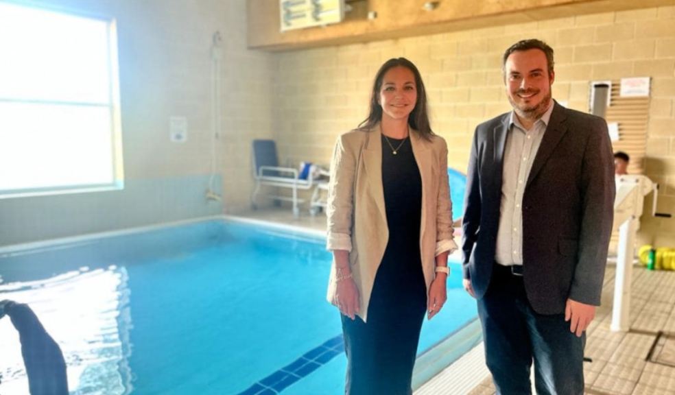 Simon Jupp MP with Natasha Khojasteh, Director of Water Babies.