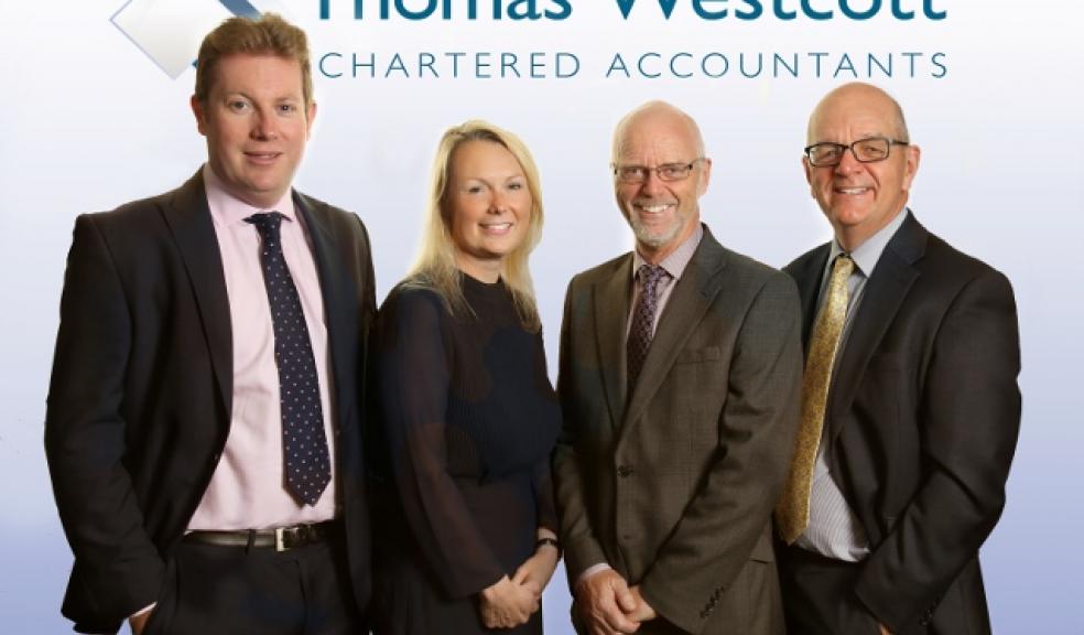 Simon Lake (far left) is welcomed to Thomas Westcott’s Plymouth office by deputy managing partner Shona Godefroy and two of the firm’s Plymouth-based partners Keith Clay and Peter Webb.