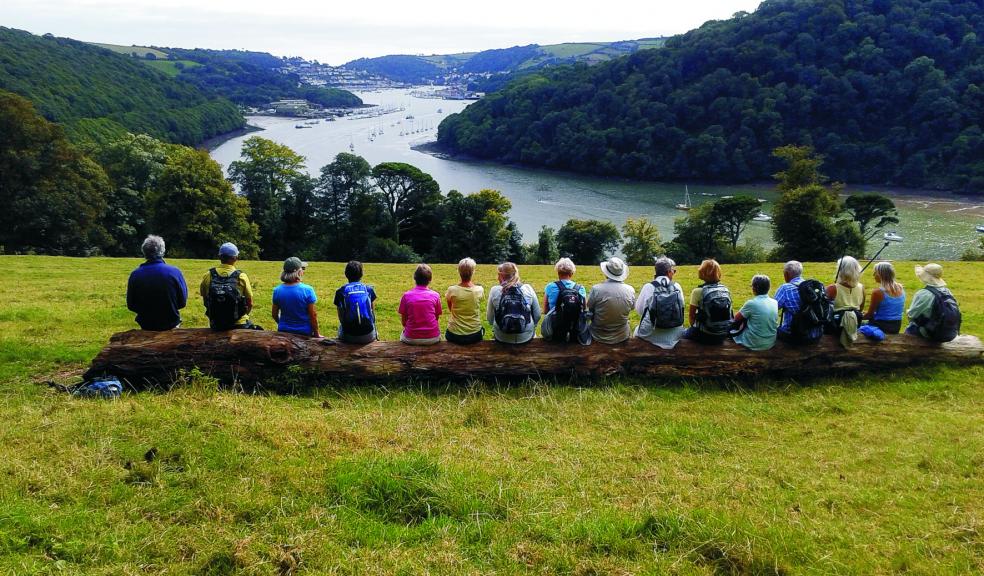South Hams Ramblers overlooking River Dart