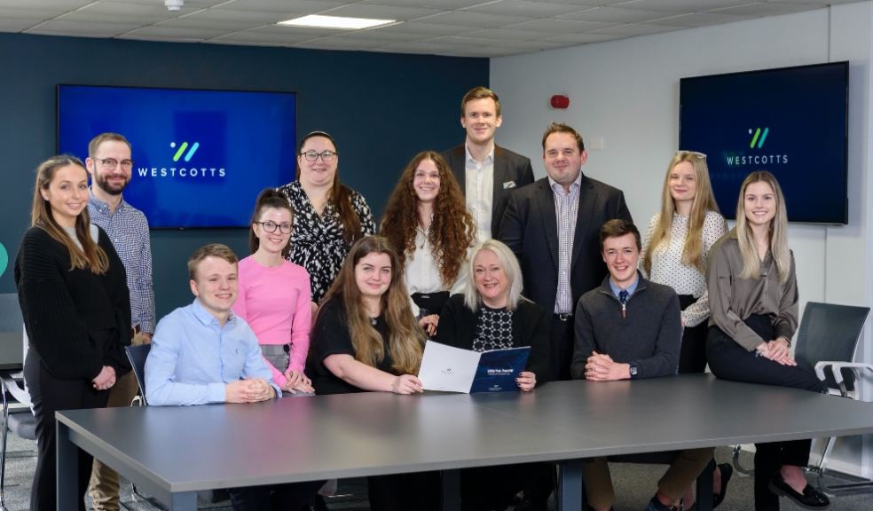 L to R: Westcotts' Liberty Gleeson, Alex Tozer, Ben Perry, Shannon Glaysher, Emma Mills, Charlotte Carroll, Brooke Morey, Tom Roberts, Val Doyle, Adam Croney, Ben Watts, Maisie Watts, Maddie Cooper.