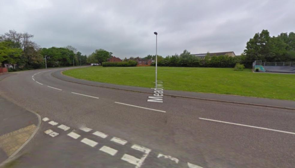 Site of approved multi-use games area in Cullompton on Meadow Lane