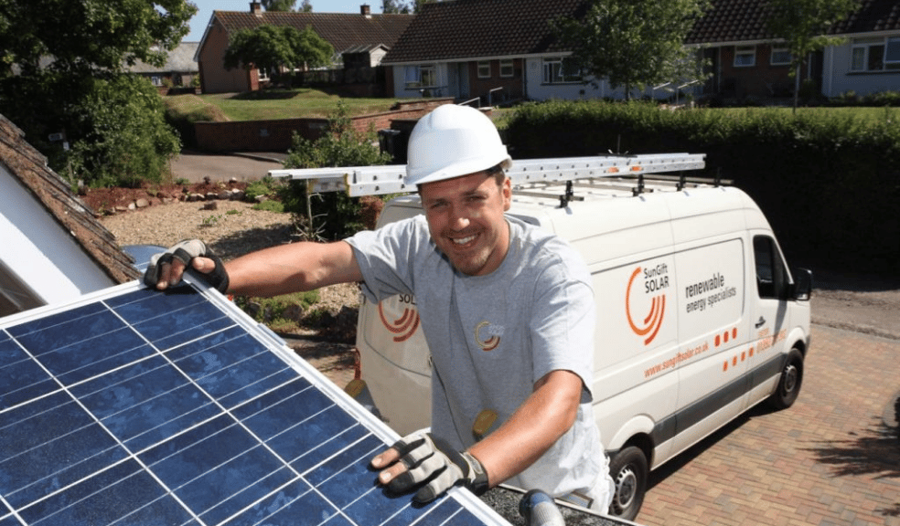 Solar panels being installed by SunGift Solar