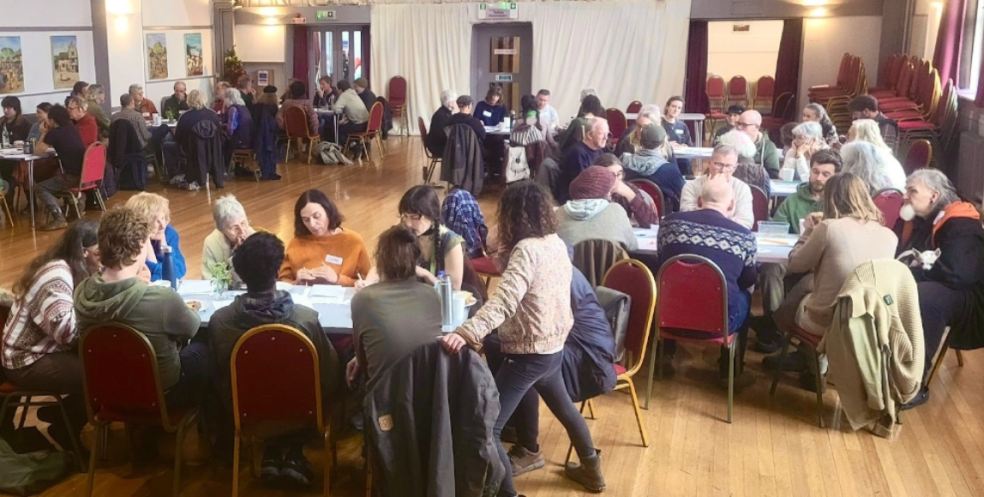 The Civic Hall was packed full of friends and neighbours eager to hear each other out