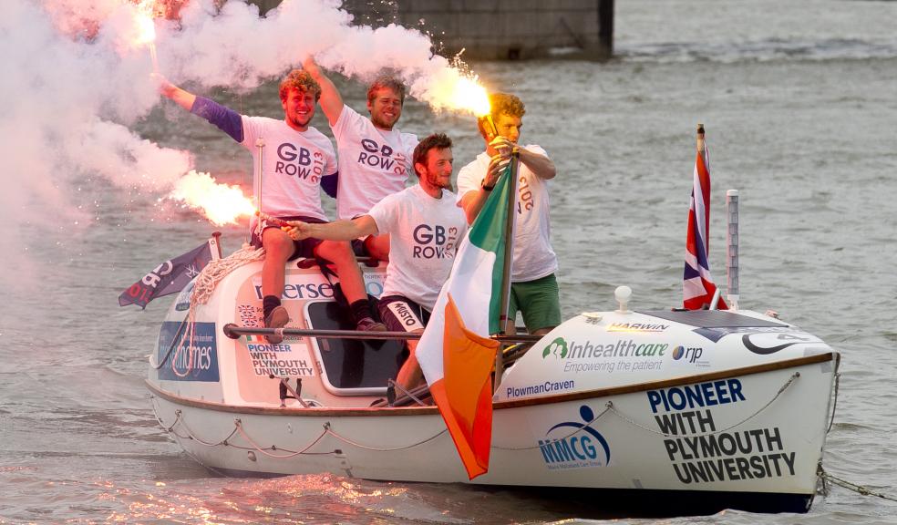 The Islanders at the finish line at Tower Bridge. Image: onEdition