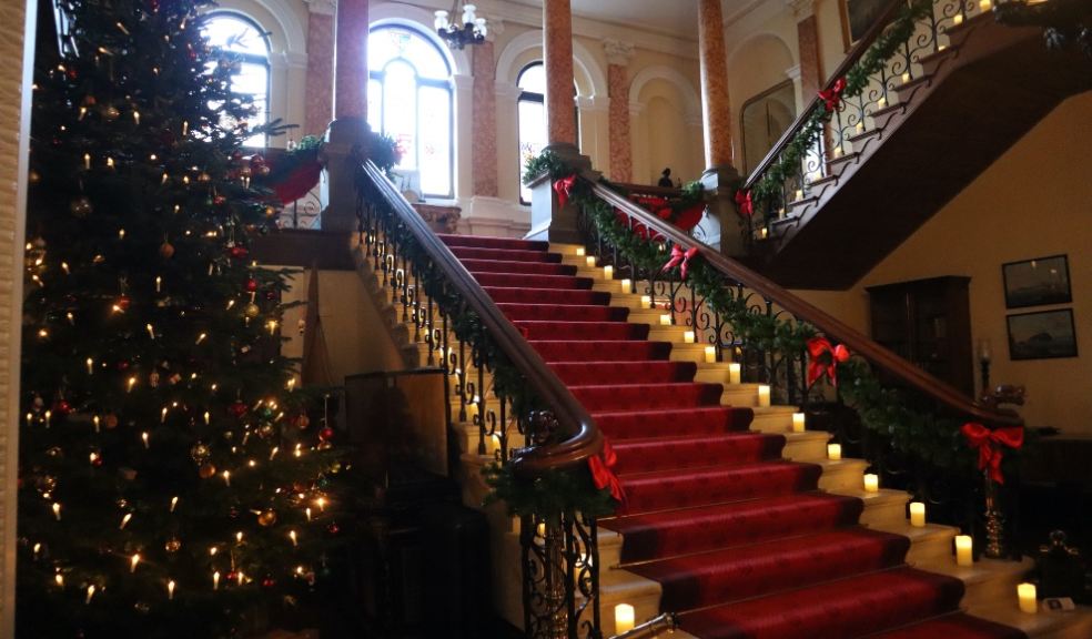 The staircase hall at Arlington Court. COPYRIGHT National Trust Images, Ellie McCarthy.