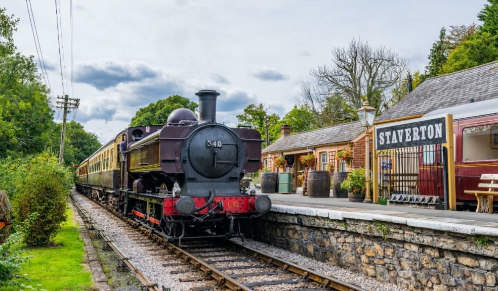Train at South Devon Railway's Staverton Station. Photo: SDR.