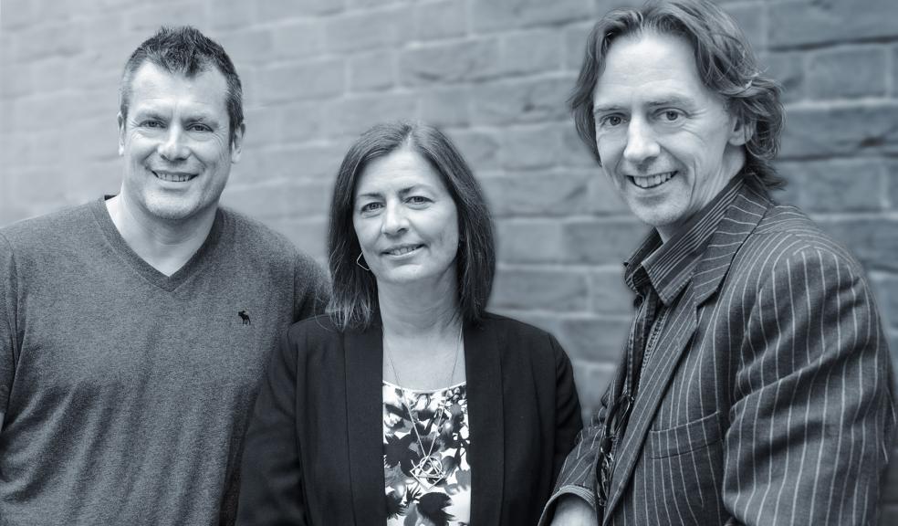 The Triangle Communications team. Left to right: Neil Nixon, Liz Graveney & Neil Howman