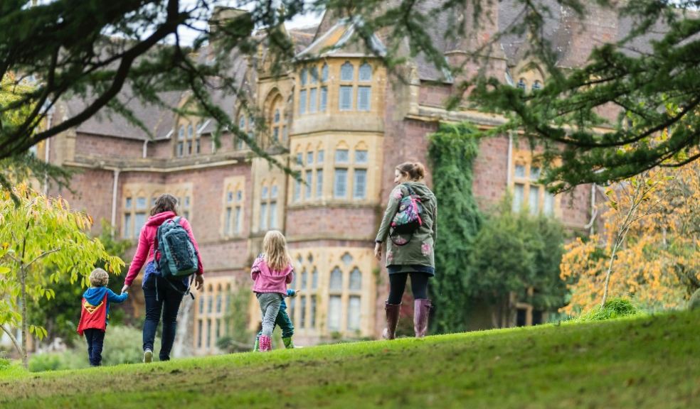Visitors in the garden in autumn at Knightshayes, Devon ©National Trust Images, Chris Lacey.
