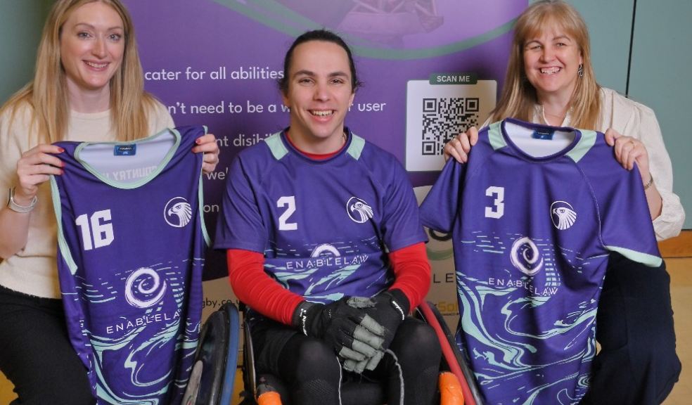 Hawks chairperson Jesse Hayes with Enable Law solicitors Charlotte Morgan (left) and Michelle Biddulph.