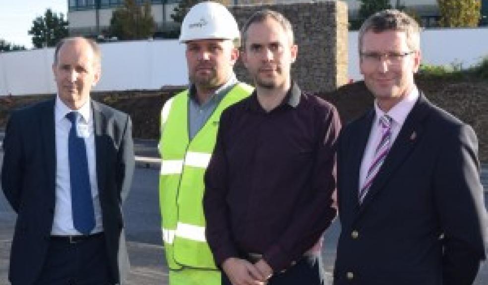 Left to right: Paul Fillis and Dan Thomas from contractor Amey, Jason Langley from Aecom and Councillor Patrick Nicholson. Photo: Plymouth City Council