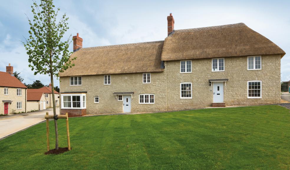 New C G Fry & Son thatched cottage at Tisbury, Wyndham Place.