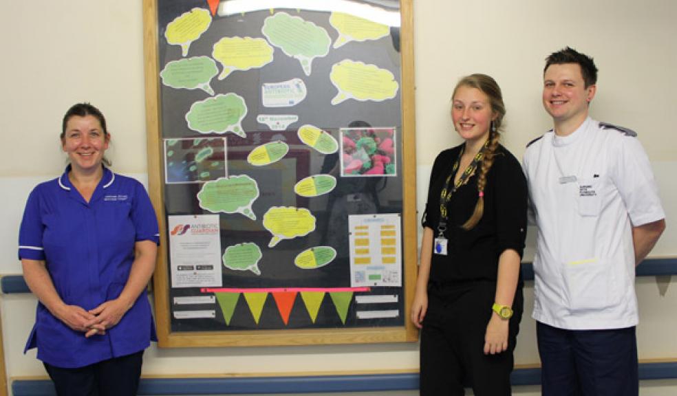 Debbie Alford, Lead Infection Prevention and Control Nurse Practitioner, Tash Tait, Administration Assistant and Chris Gordon, Student Nurse