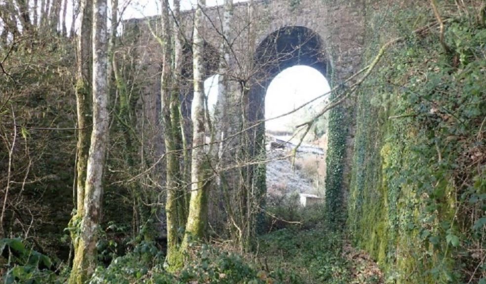 Lustleigh Viaduct before work was completed.