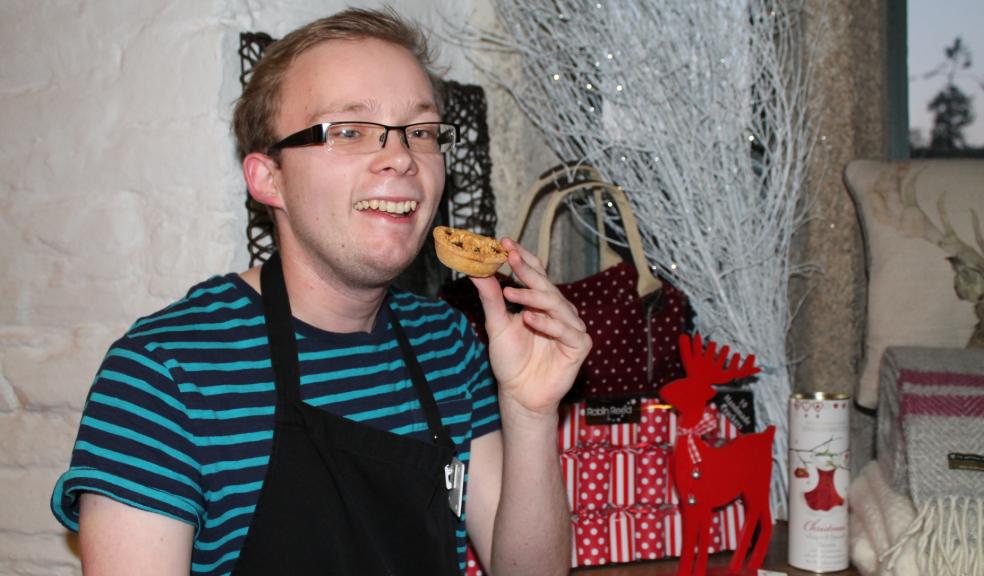 Catering Supervisor Richard Burrow tastes one of Buckland’s mince pies