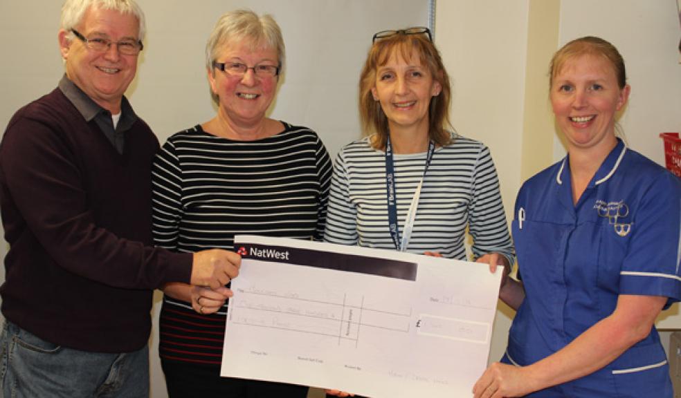 Derek Hicks, Marian Hicks, Glad Baldry, Oncology Nurse Specialist and Joanna Eastley, Ward Manager