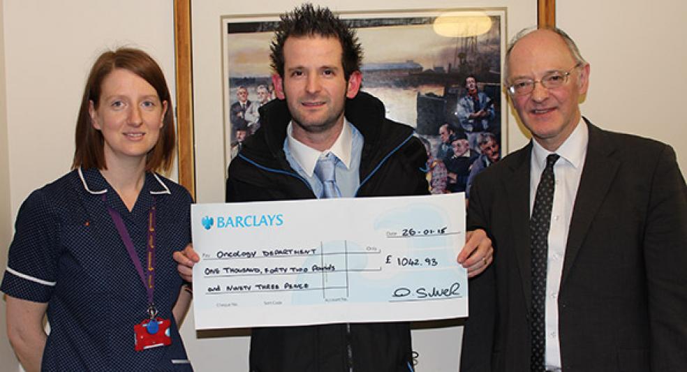 Anna Wilson, Uro-Oncology Nurse Specialist, Daniel Silver and Dr Highley, Consultant Oncologist