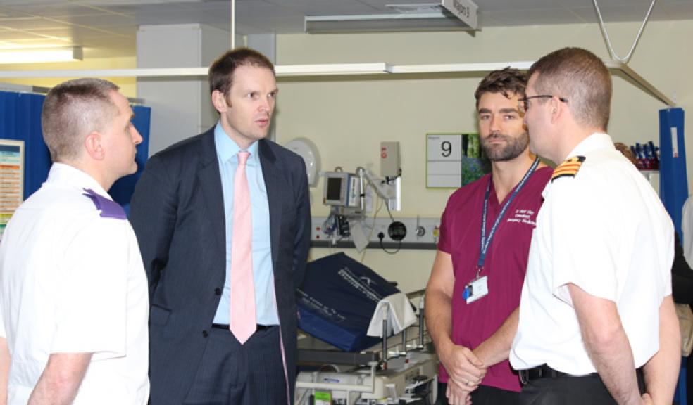 Matron Tim Parham, Dr Daniel Poulter, Consultants of Emergency Medicine, Dr Matt May and Dr Jason Smith