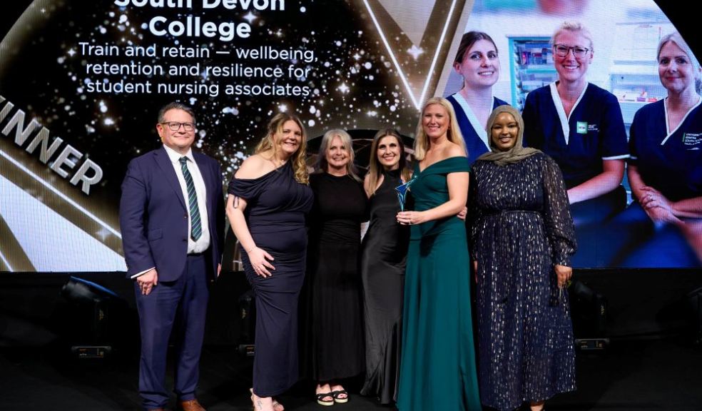 Photo caption: Left to right Steve Ford (Editor of Nursing Times), Natalie Evans (Practice Placement and Learning Coordinator), Nikki Leach (Nursing Lecturer - Registered Adult Nurse), Kayleigh McGinty (Nursing Lecturer - Registered Children's Nurse), Ell
