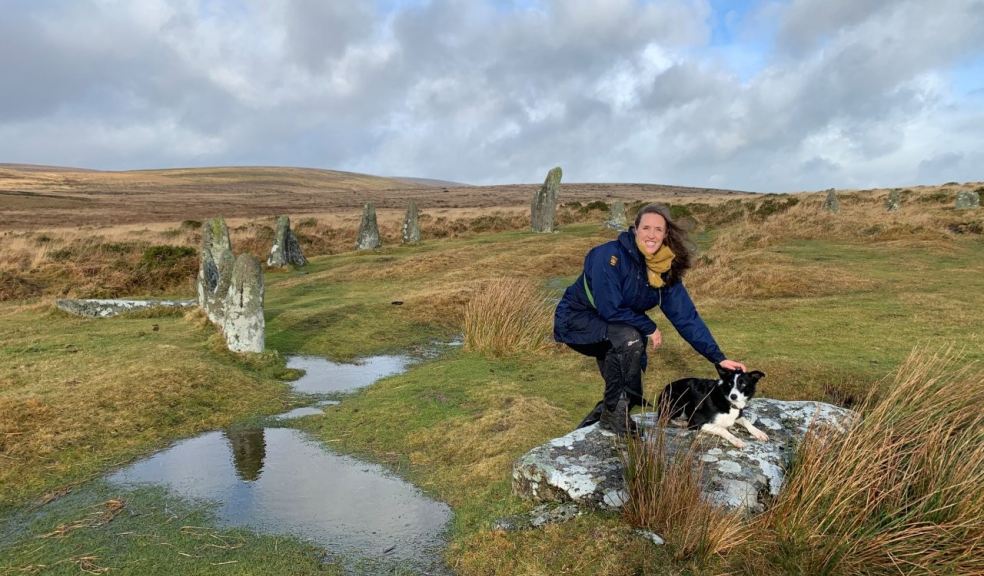 Emma Cunis on Dartmoor with her dog Skye Emma Cunis on Dartmoor with her dog Skye