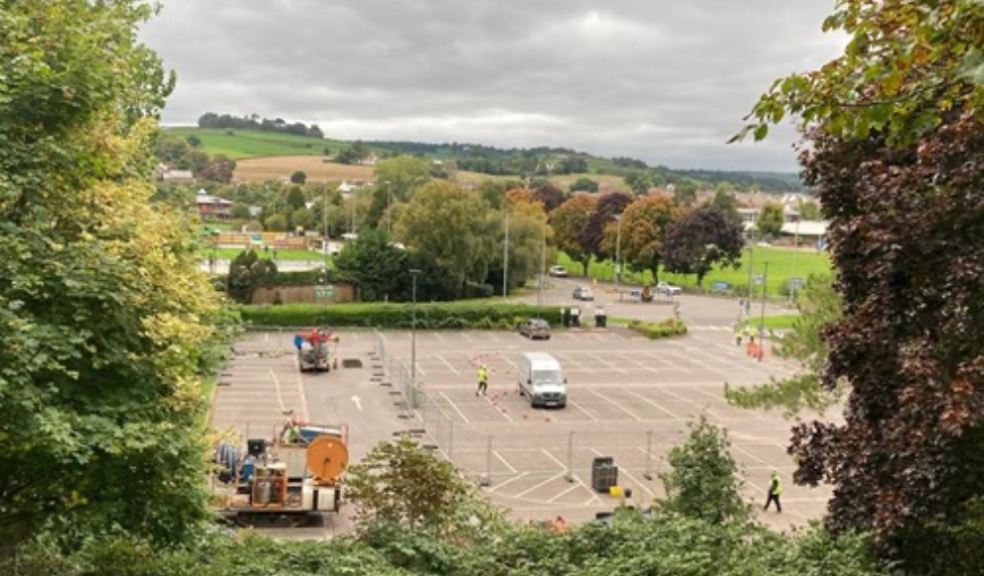 Exe Valley car park. Image courtesy of Mid Devon District Council