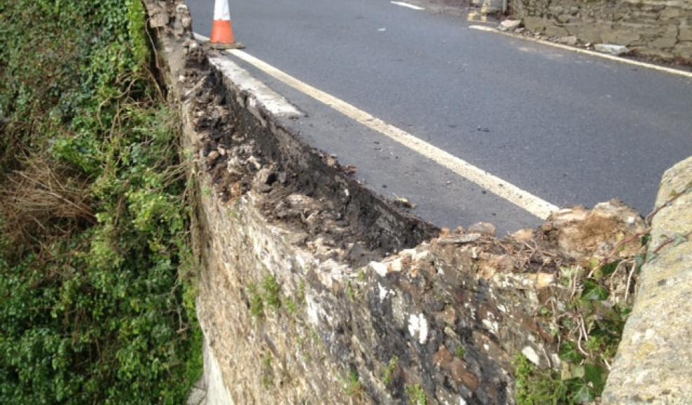 Damage to Newbridge, Gunnislake