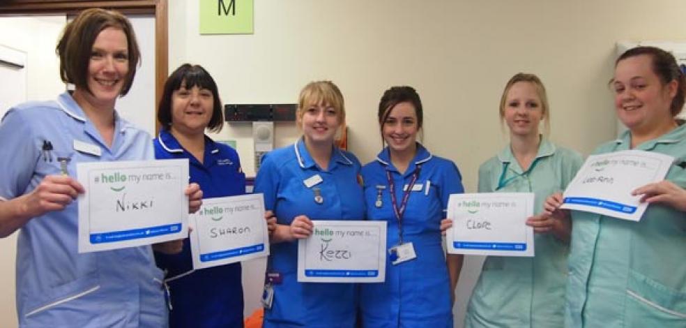 Staff on Brent Ward have been part of the 'Hello My Name is...' name badge launch