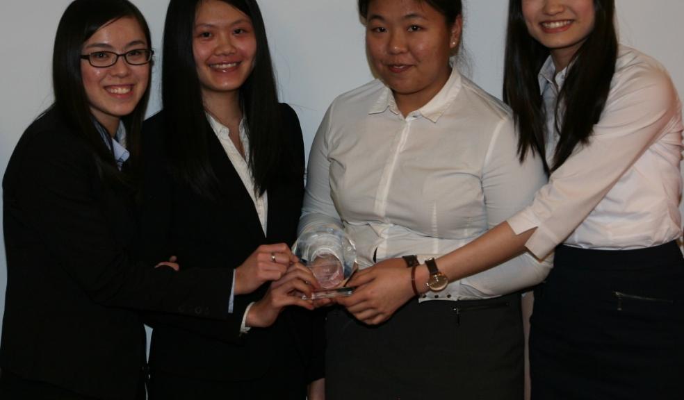 Ffrom left: Julia Lau, Sammi Cheung, Kimmy Yuen and Kirsty Chiu with their award.