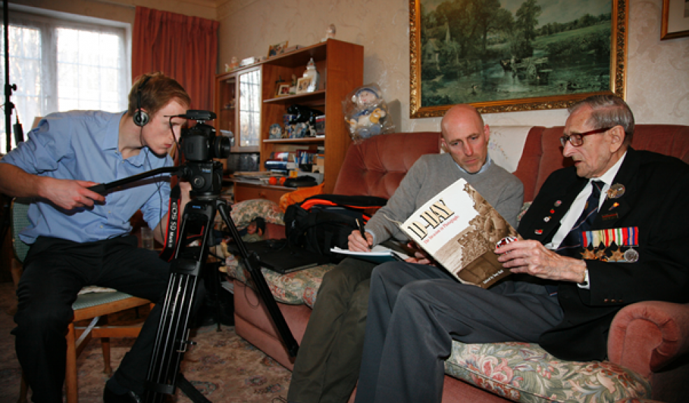 A recent interview with torpedo man Bill Churchill. Photo courtesy of Sandra Rowse.